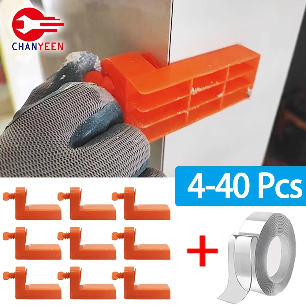 Male Angle Tile Leveling System Clips Spacers with Tape for Floor Wall Ceramic Fixing tile spacers tile leveling clips tile leveling tools 4-40Pcs