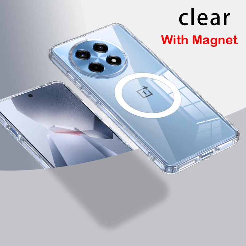Enhanced Magnetic Crystal Clear Shockproof Case with Lens Protection