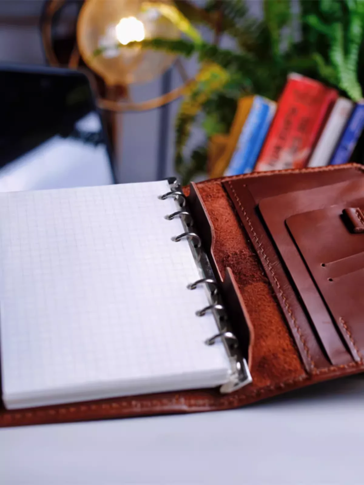 Handmade Retro A6 Genuine Leather Binder Handbook Card Holder Original Folder for Documents Customized Notebook Travel Journal