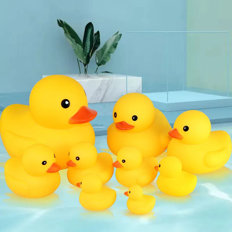 fishing toys for kids Cute Little Yellow Duck with Squeeze Sound Bath Toy Soft Rubber Float Ducks Play Bath Game Fun Gifts For Children Kids Baby audio books for babies