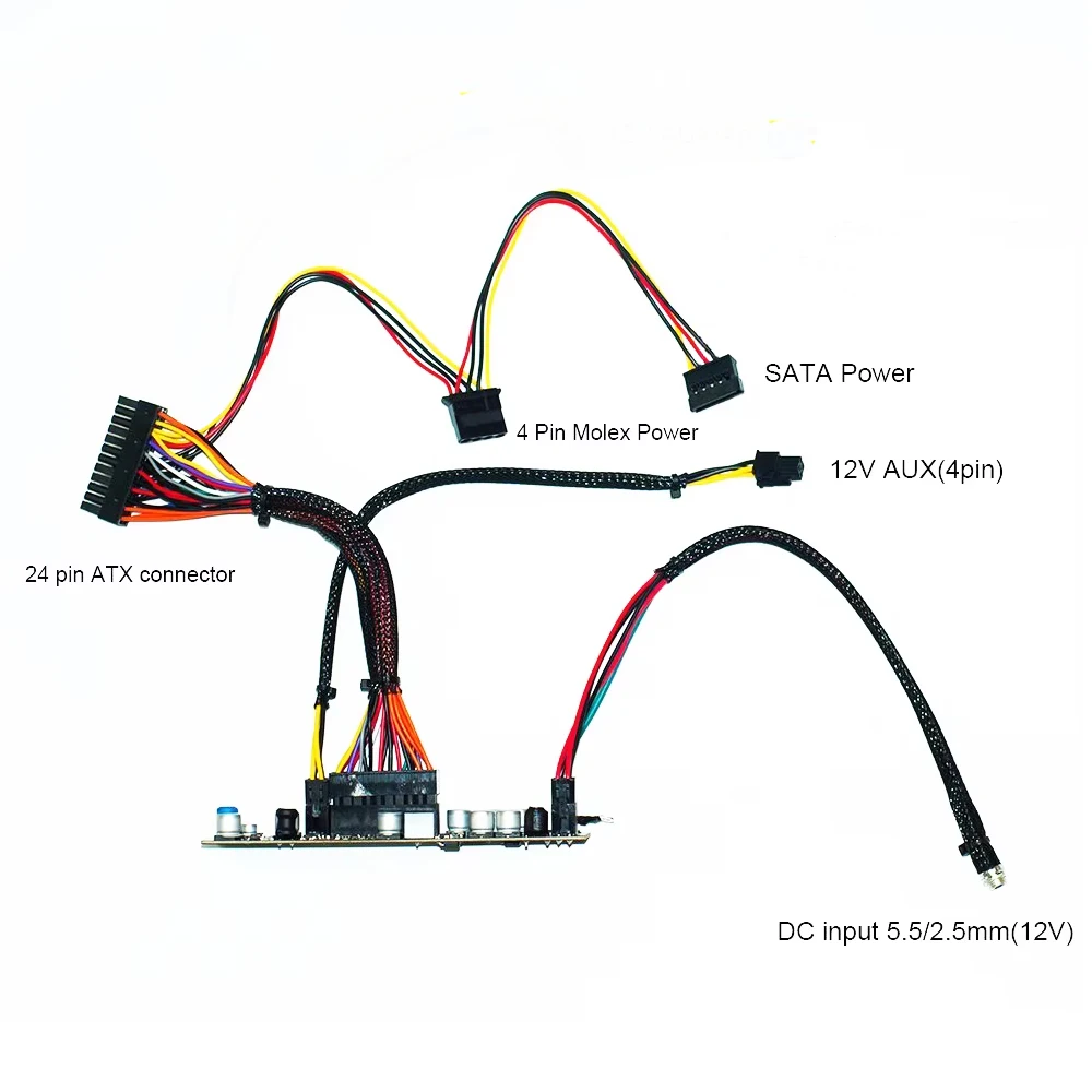 RGEEK 12V 300W DC DC ATX 피크 PSU 피코 ATX 스위치 마이닝 PSU 24핀 미니 ATX PC 컴퓨터용 파워 서플라이