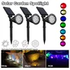 RGB Outdoor Solar Lights LED Changing Lawn Ground Lamp IP65 Waterproof Outdoor Lights Landscape Spotlights Garden Decoration 1