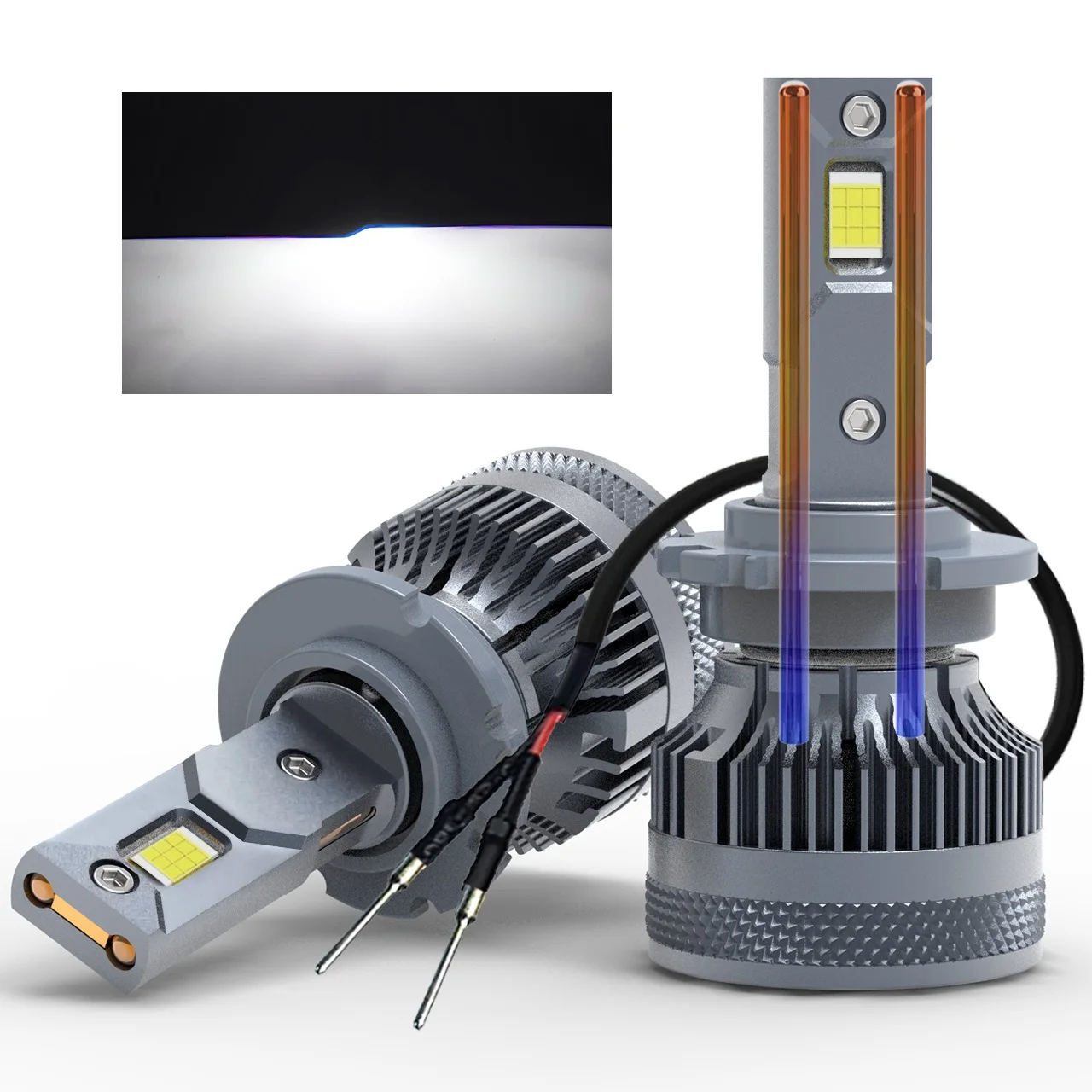 D2H LED Headlight Bulbs No Ballast Required D2S D2R D4S D4R D2C D4C 110W 40000Lm Super Bright 12V 6500K Cool White 2 Pack