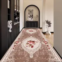 European Style Floral Carpets Corridor Hallway Longe Area Rugs Stairway Runners Customizable Floor Mats Home Porch Entry Doormat 1