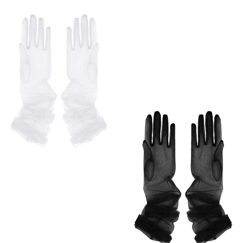 

Nightclub Tulle Gloves Gauze for Halloween Theme Party for Women and Girls