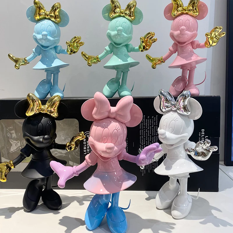 Fashion Welcome Minnie Mouse Action Figure Mickey Statue Collection  Advanced Room Decoration Simple Modern Ornaments Model Toys - AliExpress