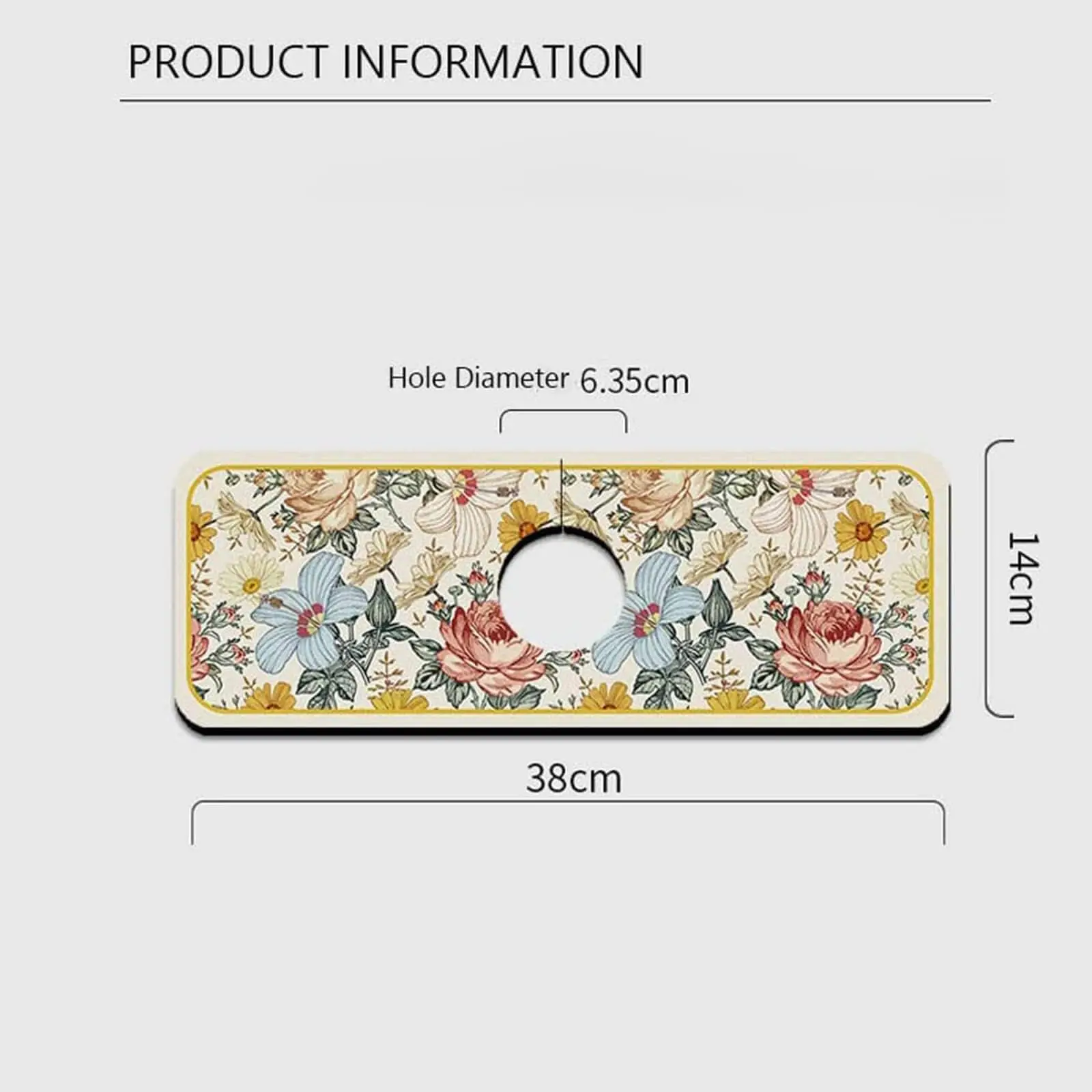 Fantasy Style Faucet Draining Mat - Self Absorbent Draining Mat for Kitchen  Counter - Diatom Mud Kitchen Faucet Mat Sink Splash Guard - Vintage Floral  Plates Dish Drying Mat (C) - Yahoo Shopping