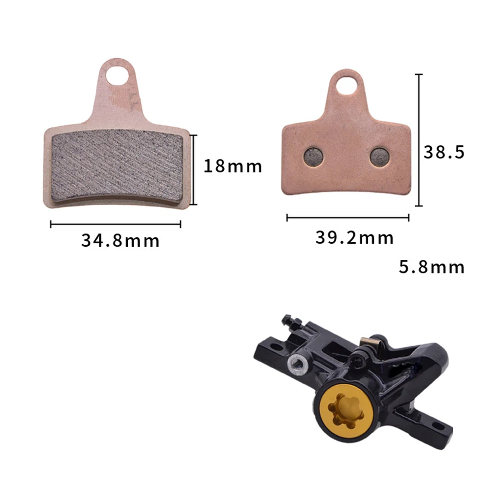 2 Pairs Bicycle Disc Brake Pad Bike Hydraulic Disc Brake Pads Semi-Metallic Full Metal Cycling Pads For Ebike Calipers Bicycle Disc Brake Pads
