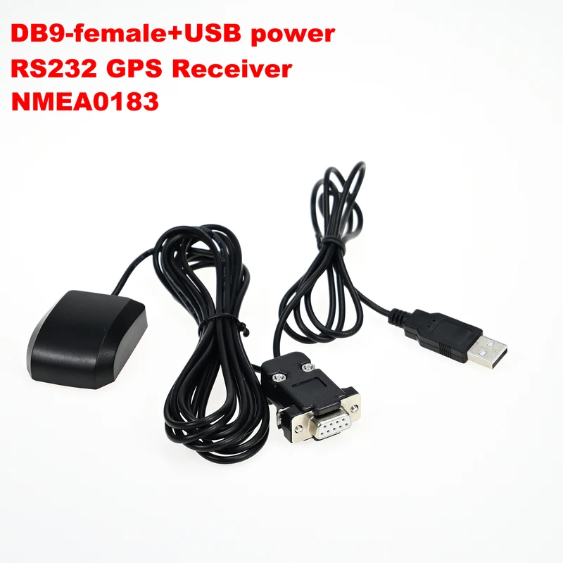 Serial RS232 GPS Receiver DB9 with USB power NMEA 0183 GPS Antenna Receiver Marine VHF Yaesu FT-991A GPS Parts,9600 bps,1-10Hz