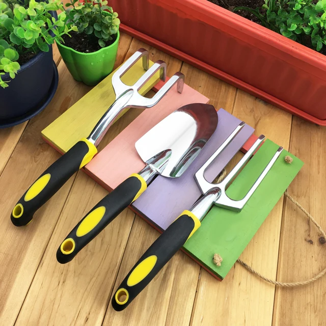 3Db Kerti Szerszámkészlet Kézi Lapátok Hátsó Udvari Transzplantációs Hordó Diy Alumínium Ötvözet Lapáttér - Image 3