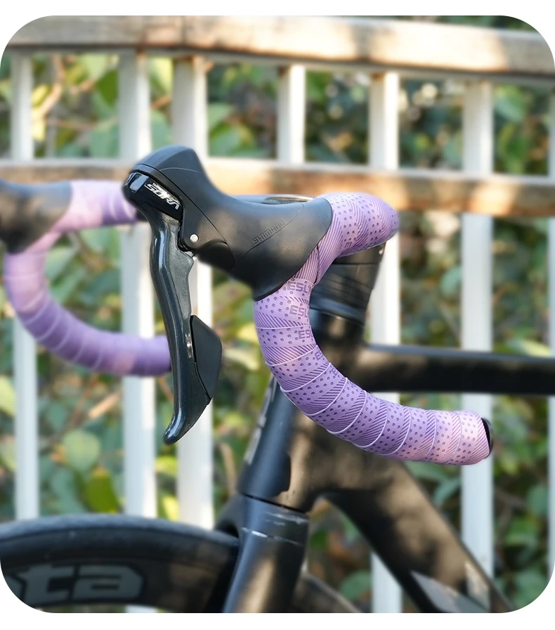 ESLNF Langlebiges, bequemes Fahrradlenkerband, rutschfest, verschleißfest, absorbierend, Ledergriff, Rennrad-Lenkerbänder – Detail 10