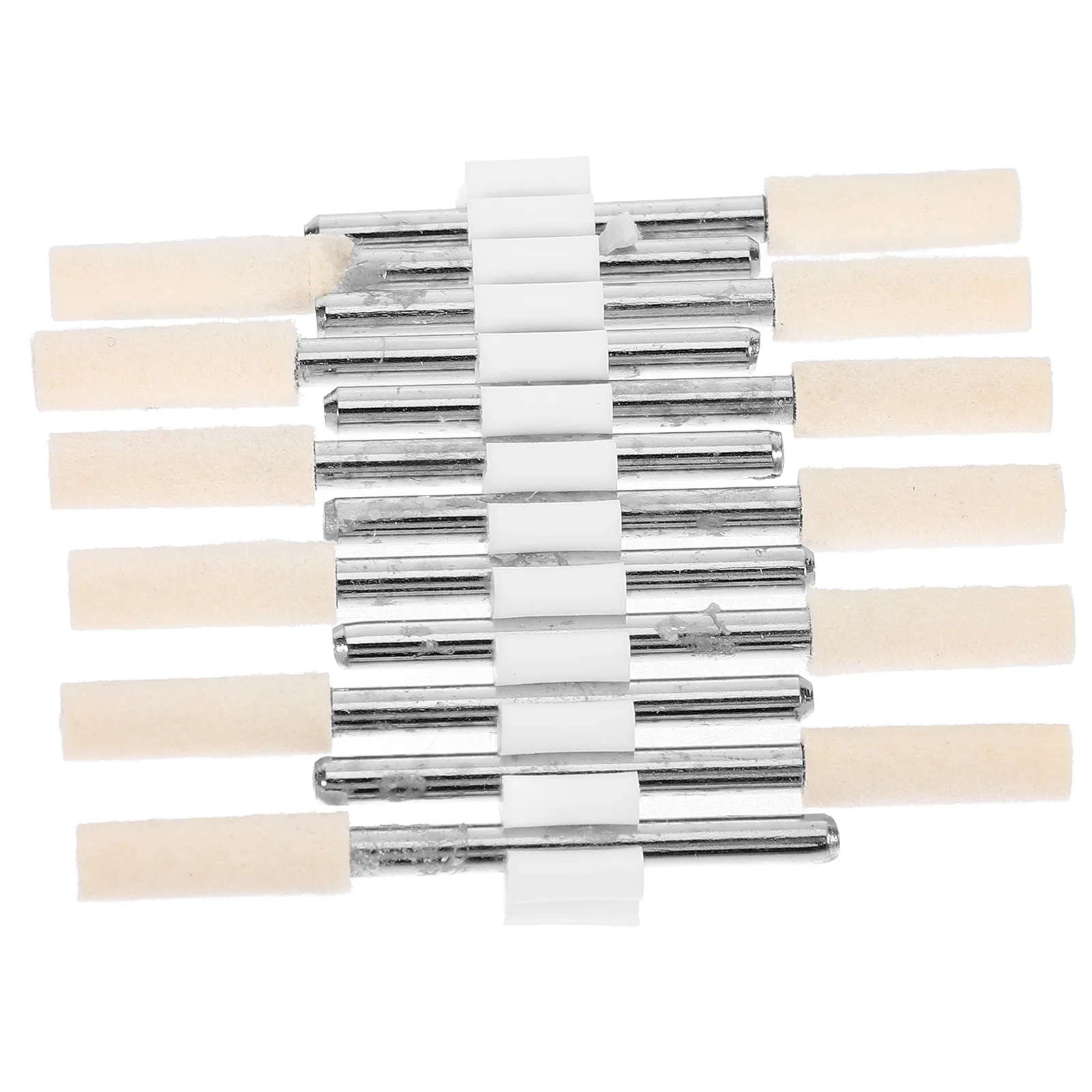 12 Pcs 3mm Wool Felt Polishing Drills Grinding Wheels for Jewelry Plastic Deburring Tools Watch Kit Nail Supplies