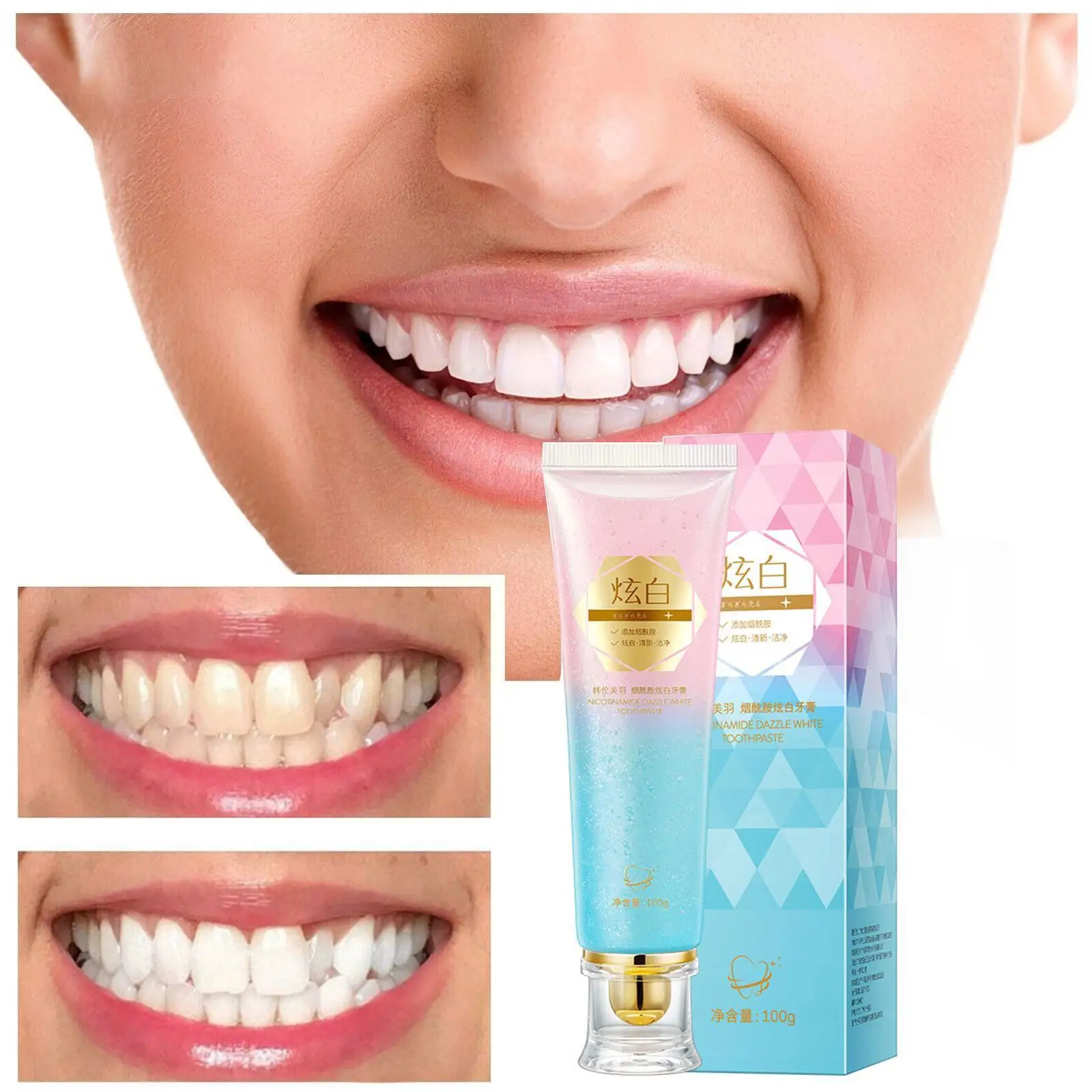 Fruit Toothpaste Whitening 100g Fresh Breath Niacinamide To Care Teeth Toothpaste Breath Tone