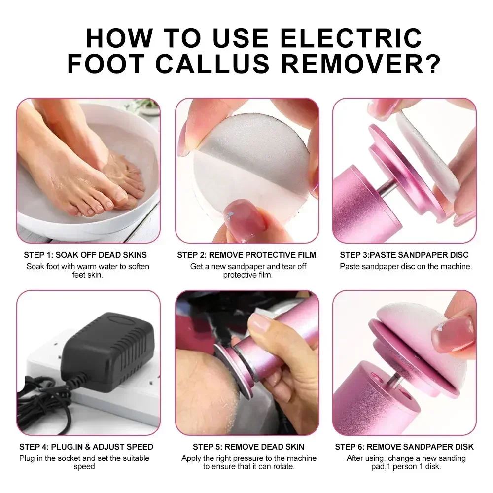 Electric Foot Callus Remover Foot Care File Heels Dead Skin Pedicure Tool Electr
