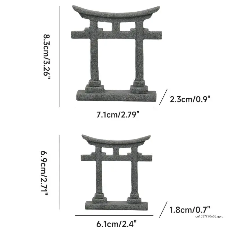 Japanese Torii Gate Fish Tanks Decorations for Aquariums Statue Bridge Ornament