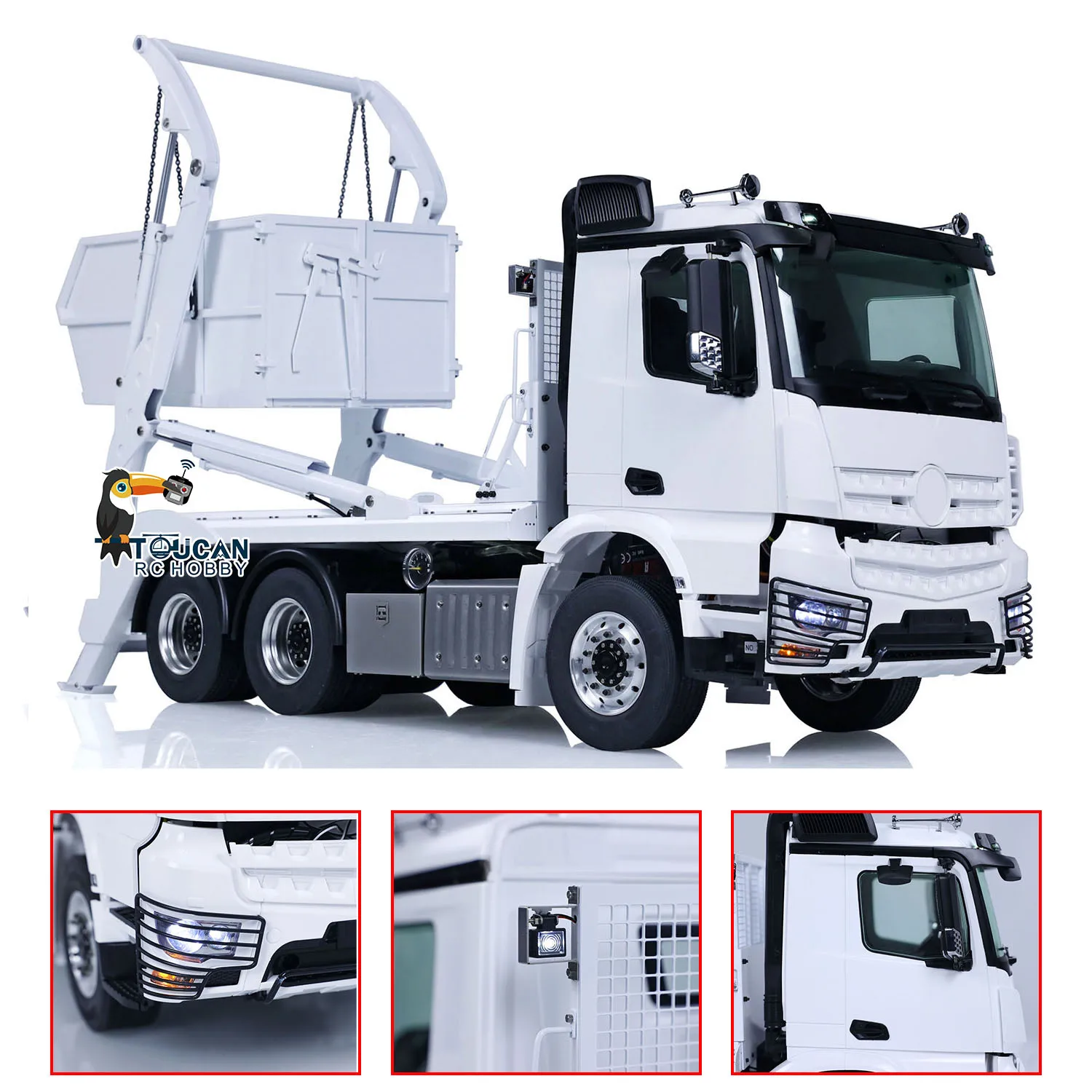 

1/14 RC гидравлический погрузчик, металлический VL18U K3363 поворотный рычаг, нагруженный самосвал, модель автомобиля, 2-скоростная коробка передач, светильник, звук, ToucanHobby, THZH1741