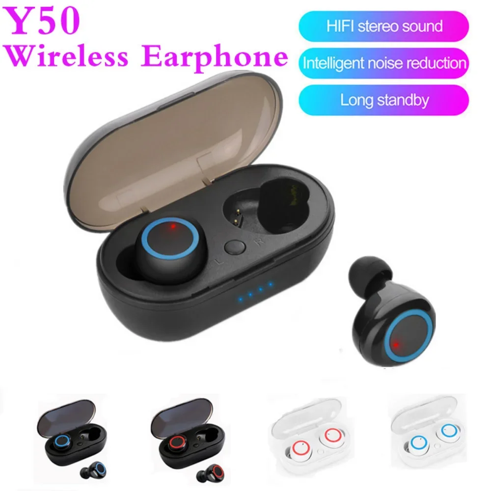 

Y50 TWS Bluetooth Earphone 5.0 Wireless Headset Waterproof Bass Earbuds Wireless Stereo Headphone Music Sport Earphones