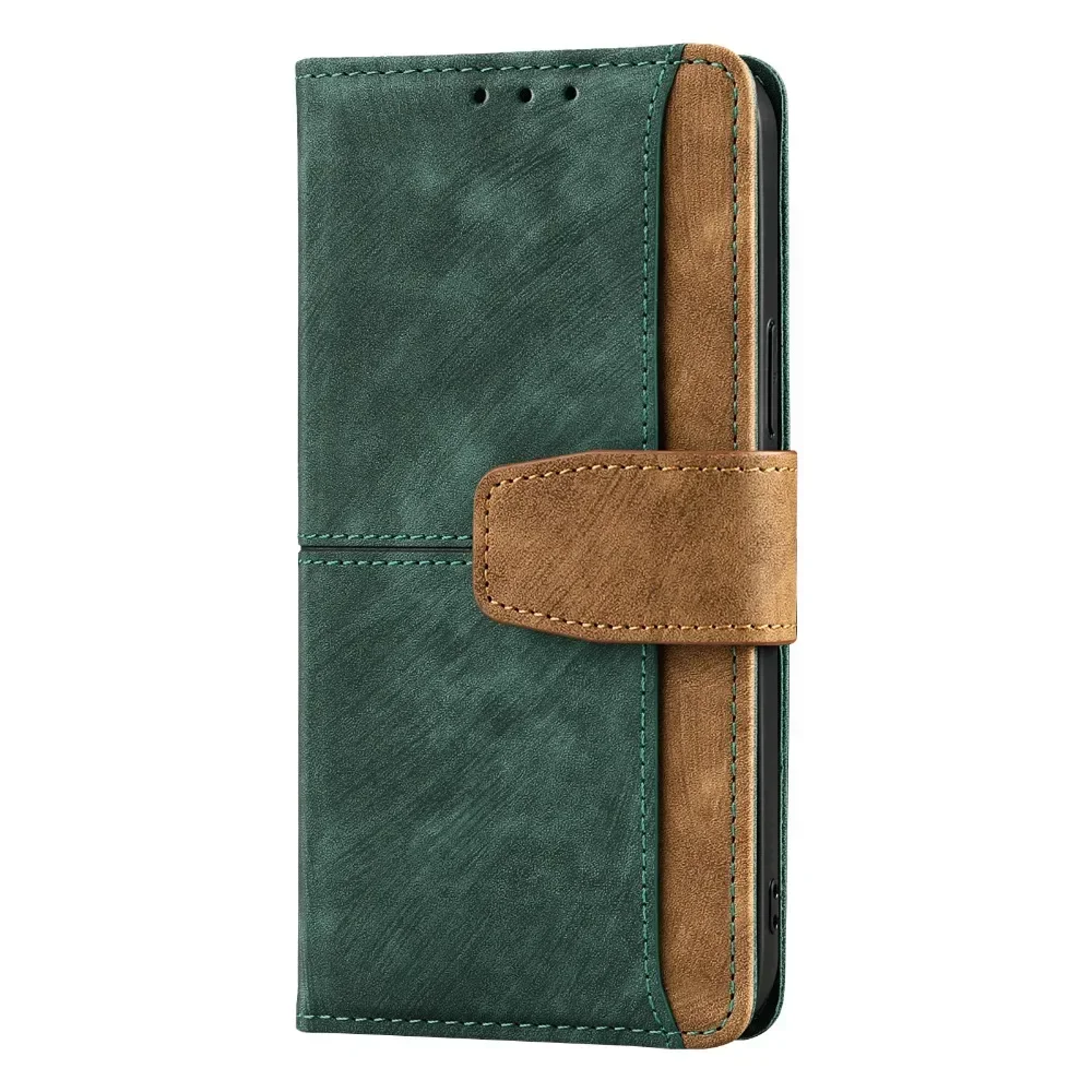 Elegant Metal Buckle Flip Cover Phone Case with Business Design