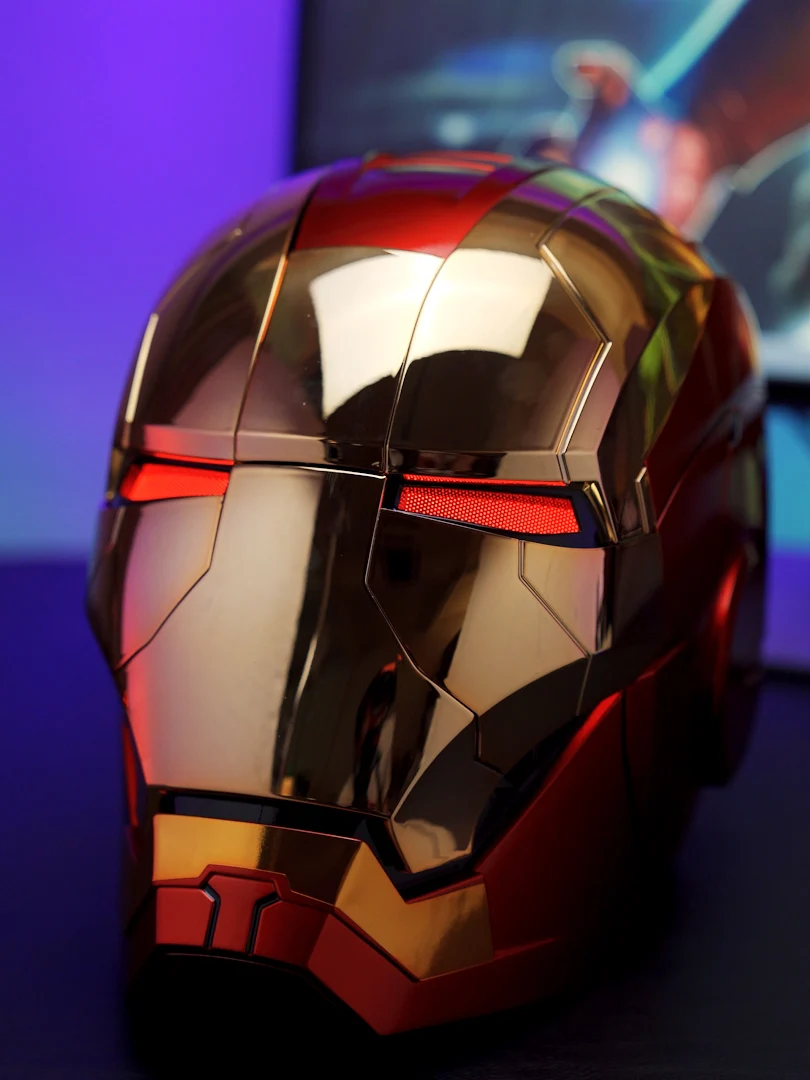 Marvel MK5 Helm Cosplay Iron Man 1:1 Multi-stück Mechanische Voice Control  Tragbare Maske Augen Modell Spielzeug jungen weihnachten Geschenke