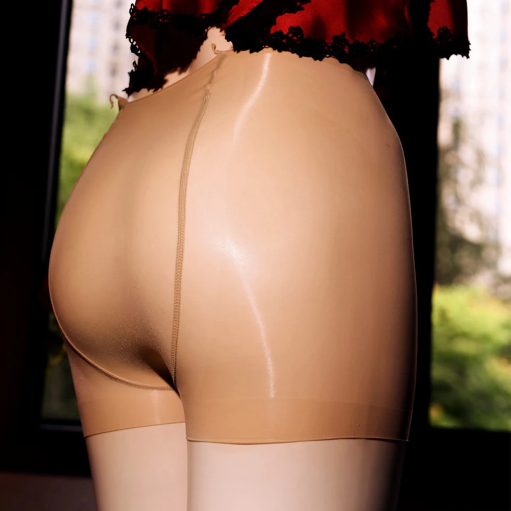 Women Underwear 1pc 40-100kg Free Size High Strech Lingerie Nylon Oil Shiny Sheer Comfy Fashion Women high waist underwear