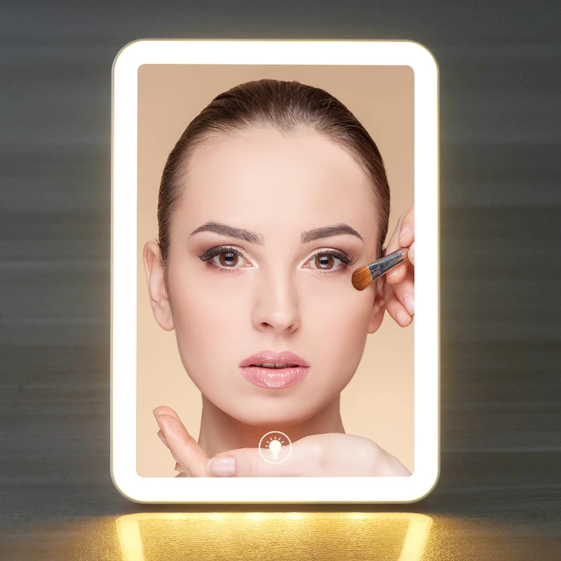 Складное зеркало для макияжа, зеркало-Шпигель для макияжа, зеркало с подсветкой для макияжа, зеркало со светодиодной подсветкой, косметическое зеркало для макияжа