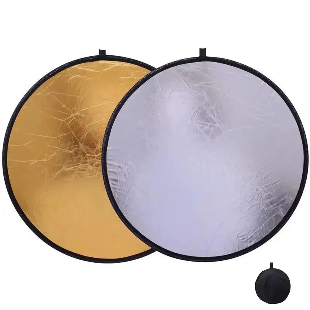 Photography Reflector 5 in 1 Collapsible Round Multi Disc 30 40 80 110cm 2in1 with Carry Bag Outdoor Light Diffuser