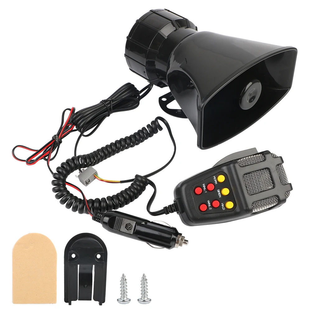 Powerful 120DB Multi-Tone Car Alarm & Siren Horn with 12V Loudspeaker