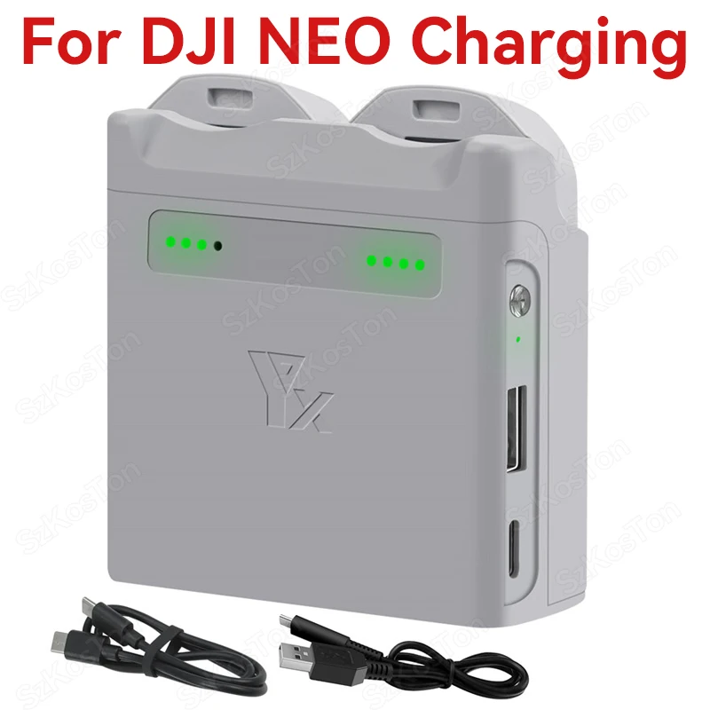 Chargeur Double Canal pour Batterie DJI Neo - 8.6V/5A + USB 5V/2A