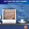 Portable Dishwasher 5 Washing Options Double-layered Glass Door 5L Water Tank LED Display Easy to Maintain Countertop Mini 6