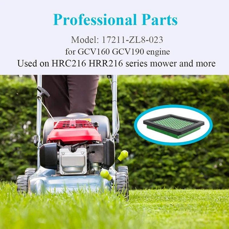 Air Filter For Honda 17211-Zl8-023 Gcv135 Gcv160/190 Suitable For Honda 17211-Zl8-000 17211-Zl8-003 Lawnmower Air Filter 3