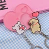 Home Decor Wall Key Holders Anti-Lost Couples Keychains Hanger Key Pendant Refrigerator Sticker Cartoon Shared Keyring Key Hook 1