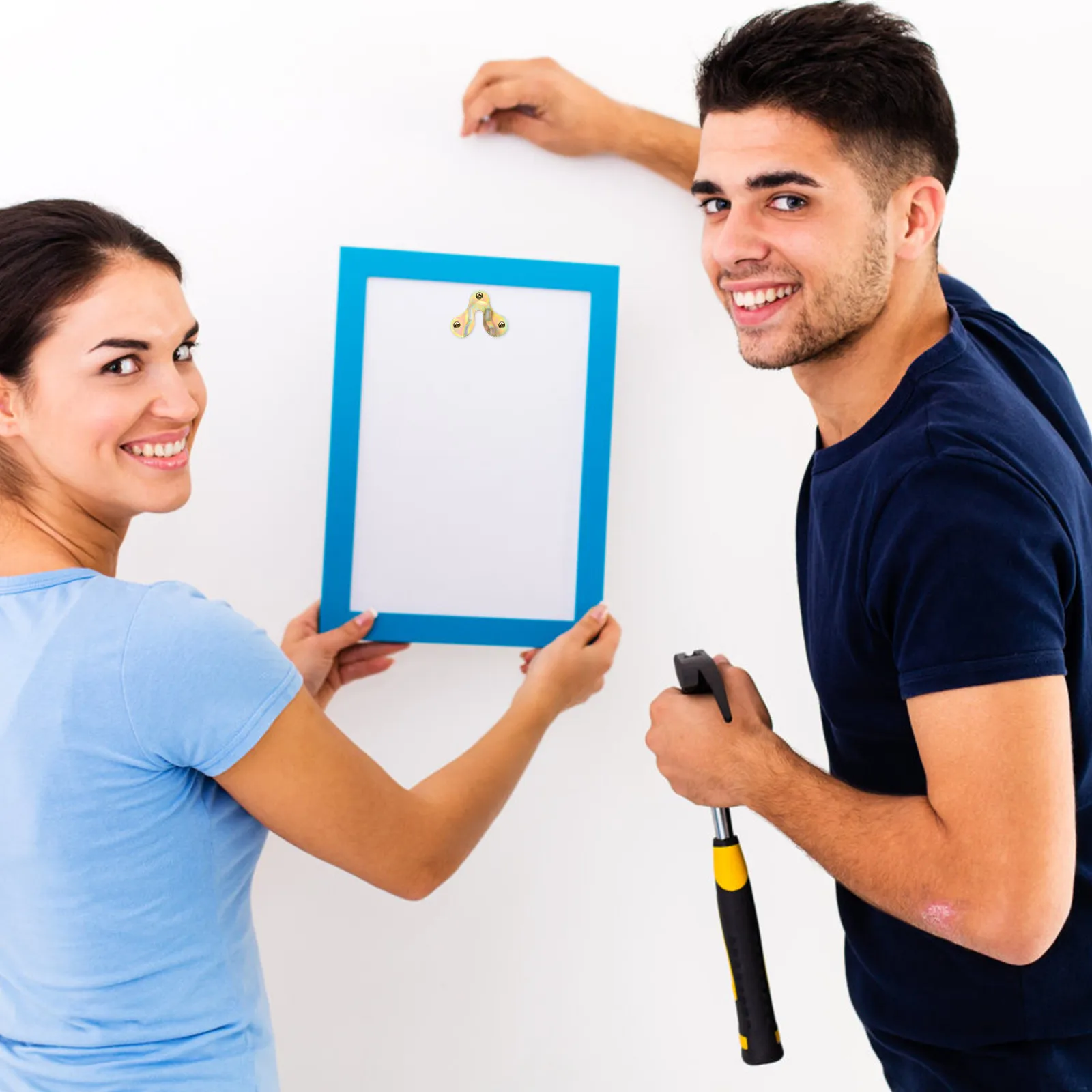 ตะขอแขวนรูปภาพ 50 ชิ้น ตะขอเหล็กแข็งแรงสำหรับนาฬิกาแขวนผนัง กรอบรูป ตะขอแขวนรูปภาพแบบหรูหรา ชุดอุปกรณ์แขวนผนัง 1