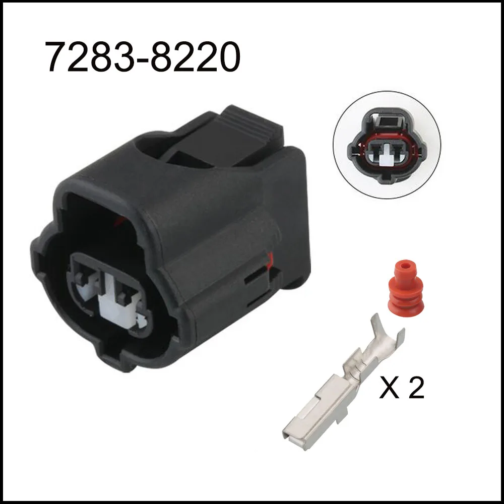 

100SET include terminal seal 7283-8220 automotive waterproof connector 2 pin female male cable plug DJ7023YC-2.2-21