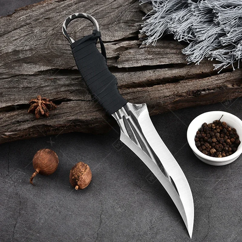 WXCOO Kitchen Knife Set Chef Buther Boning Knife Utility Slicing Meat Fish Cleaver Kitchen Knives Stainless Steel Handle kitchen knife set