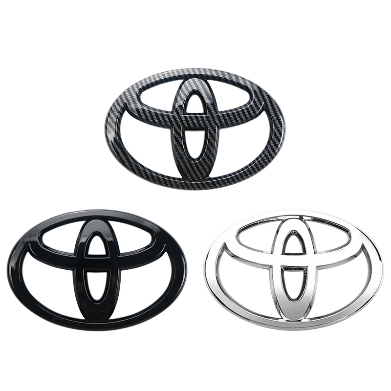 자동차 전면 그릴 트렁크 로고 스티커, 도요타 RAV4 캠리 코롤라 레빈 야리스 레이즈 비오스 하이랜더 CHR 아발론 액세서리, 3D ABS