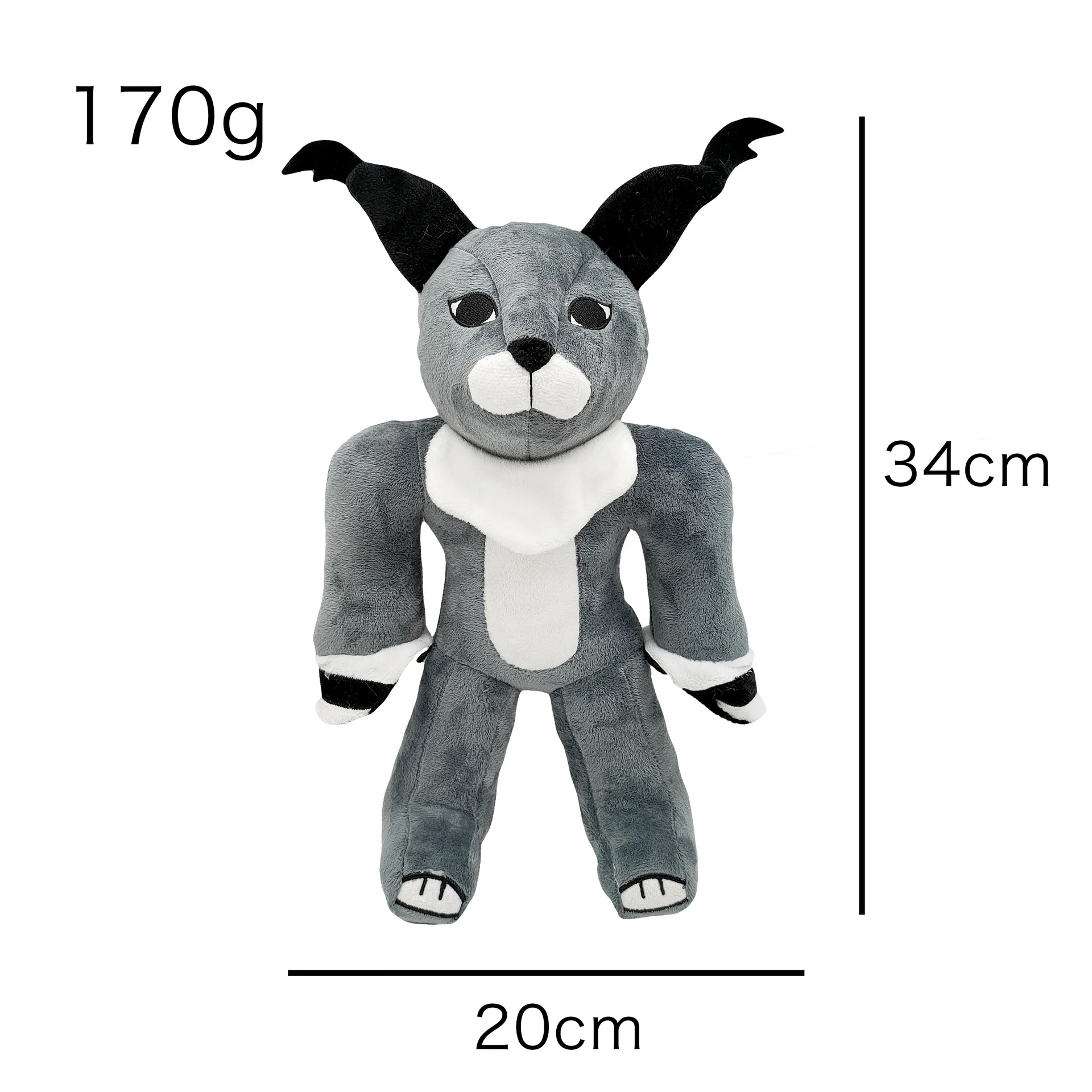 19cm Raise A Floppa Plush Lynx Cat Cube Toy Super Soft Caracal