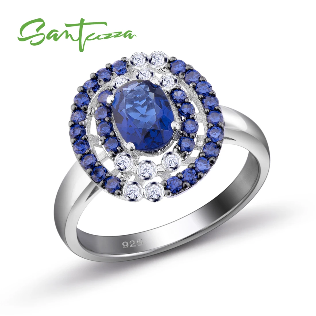 SANTUZZA Silver Ring For Women 925 Sterling Silver Colorful