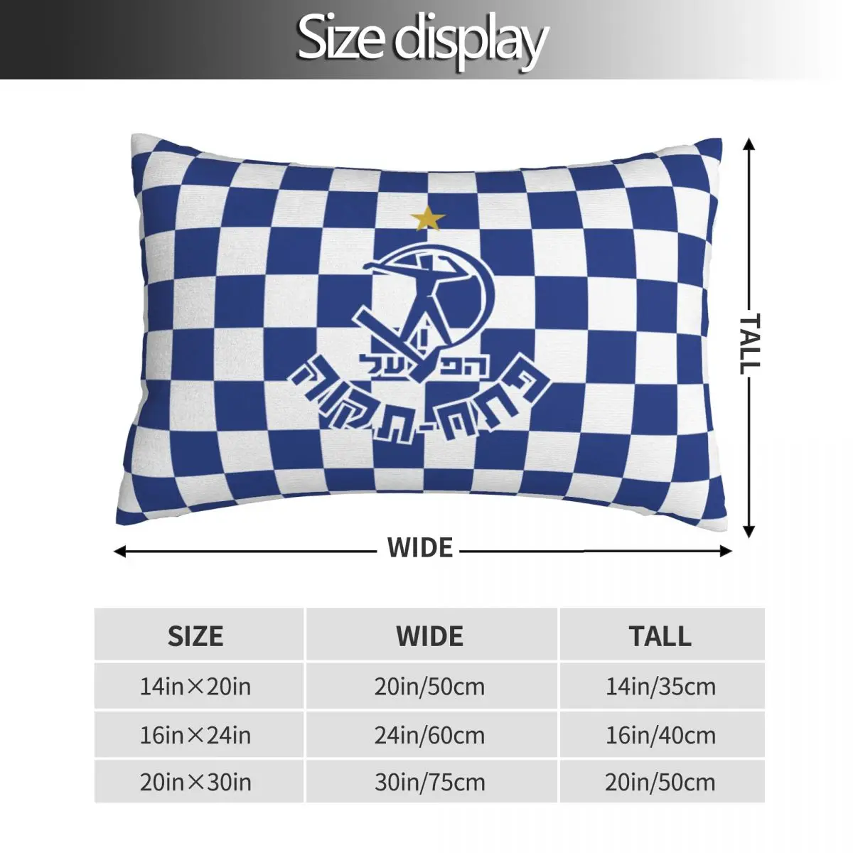 Israel Hapoel Petah Tikva Fc Pillowcase Decorative Sofa Cushion Double-sided Printing Short Plush Pillowcase Home 4