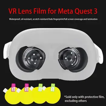 메타 퀘스트 3 용 VR 렌즈 필름, 보호대 VR 필름 커버, 스크래치 방지 VR 헤드셋 헬멧, 메타 퀘스트 3 액세서리