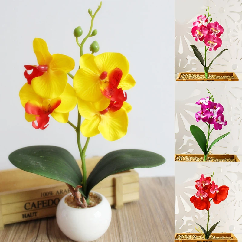 

Artificial Butterfly Orchid Flower Simulation Fake Flowers For DIY House Garden Wedding Decor Arrangements Flower Home Supplies