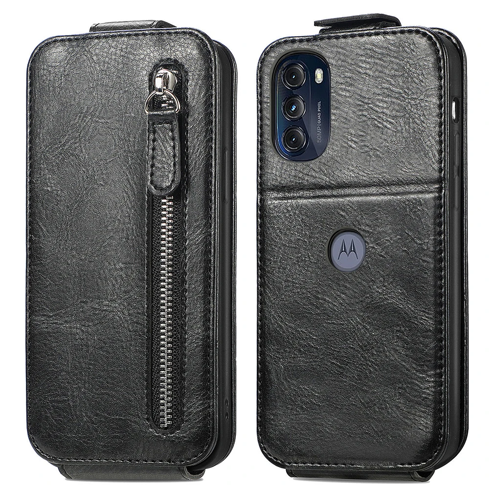 Vertical Flip Wallet Case For Motorola E20 E30 E40 E32 G10 G20 G30 G50 G60 G60S G31 G41 G51 G71 G22 G200 Card Holder