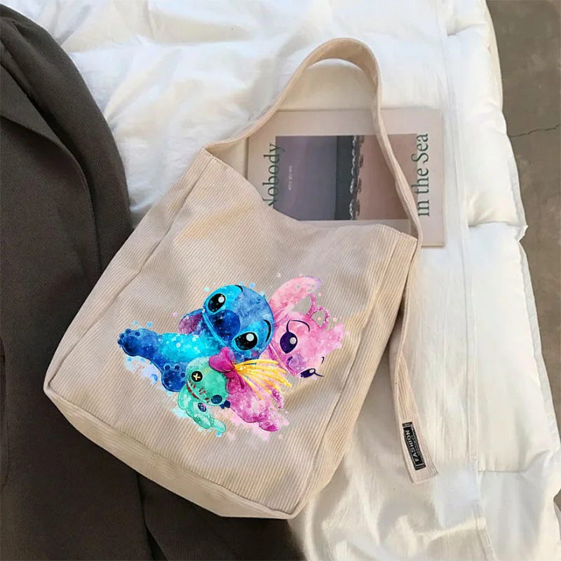 MINISO Lilo & Stitch 여성용 대용량 크로스 바디 백, 숄더백, 여성용 토트 여행 쇼퍼백, 여성용 핸드백 지갑