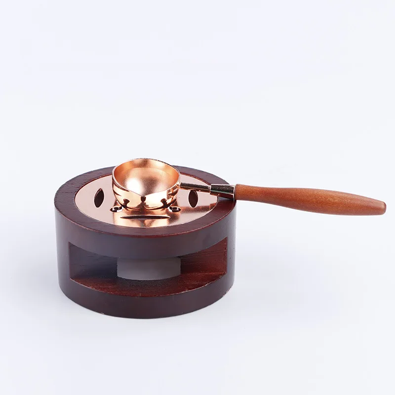 Retro Fire Paint Wax Spoon Tool Wooden Handle