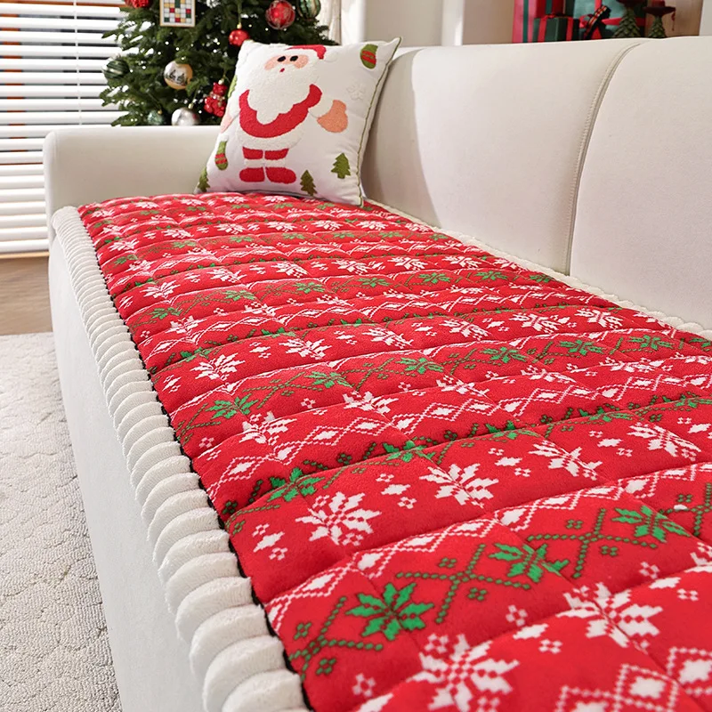 Christmas Plush Sofa Mat 5