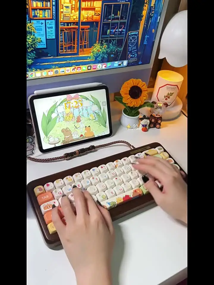 妖精の森をテーマにしたカスタムキーキャップセット,昇華型PBT