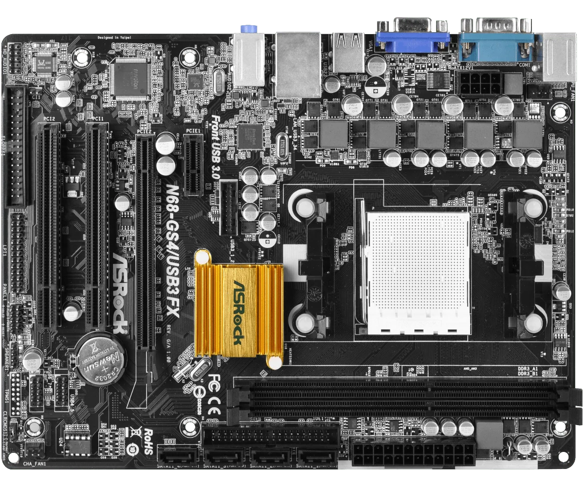 

Socket AM3+ /AM3 Motherboard Asrock N68-GS4/USB3 FX R1.0 Motherboard 2xDDR 16G USB 3.1Micro ATX For AMD Phenom II X6/X4/X3/X2