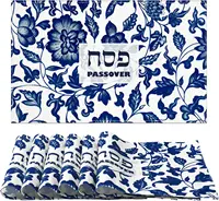 1Pcs Passover Placemats Washable Seder Matzo Table Mats Pesach Decoration Durable Table Mats for Passover Holiday Kitchen Dining 1