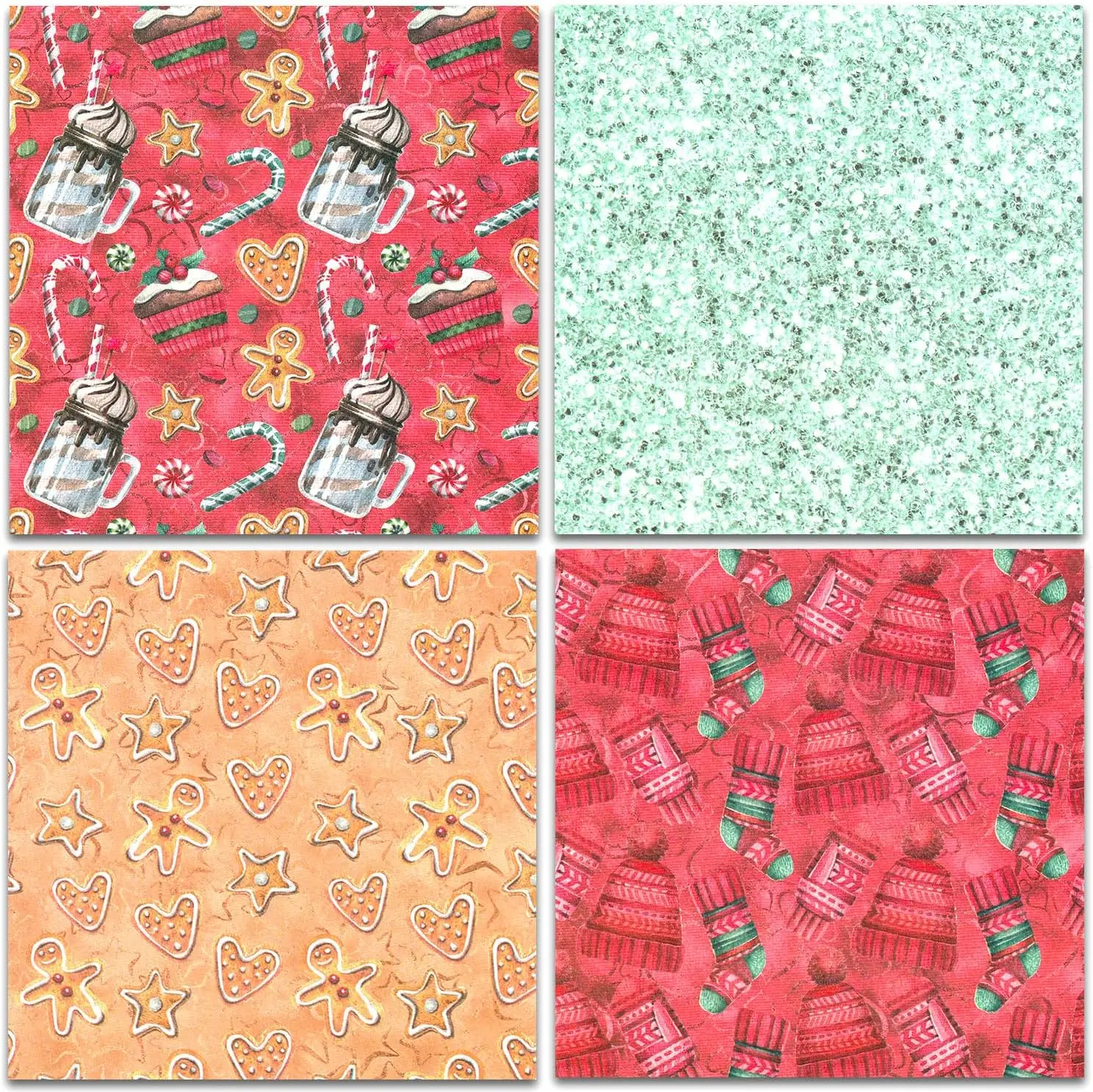 Cartoncini Natalizi 24 Fogli Di Carta Da Scrapbooking A Tema Di Natale