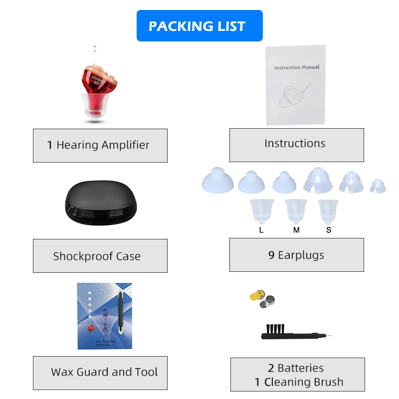Hearing Aids Mini Invisible Hearing Sound Amplifier Audifonos J20 Portable Best Mini Adjustable Device Hearing Aid 6