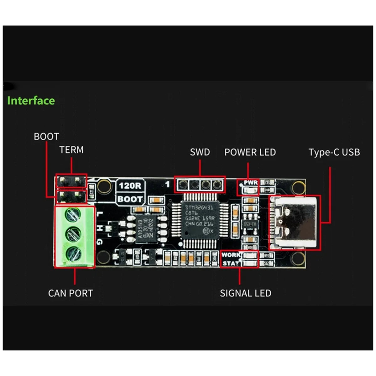 CANable V2.0 Pro CANbus Transceiver USB to PCAN Protocol Analyzer Adapter CAN2.0 Serial Controller